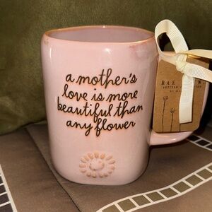Rae Dunn Pink Ceramic Mug - A Mother's Love, NEW